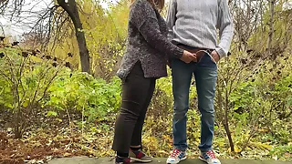 Fat MILF in tight pants knows how to discuss my cock